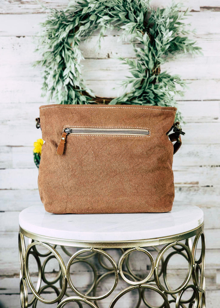 Yellow & Blue Aztec Crossbody Handbag