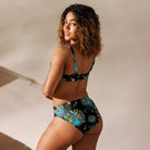 Colorful Peacock High Waisted Bikini  The Cinchy Cowgirl   
