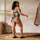 Colorful Peacock High Waisted Bikini  The Cinchy Cowgirl   