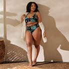 Colorful Peacock High Waisted Bikini  The Cinchy Cowgirl   
