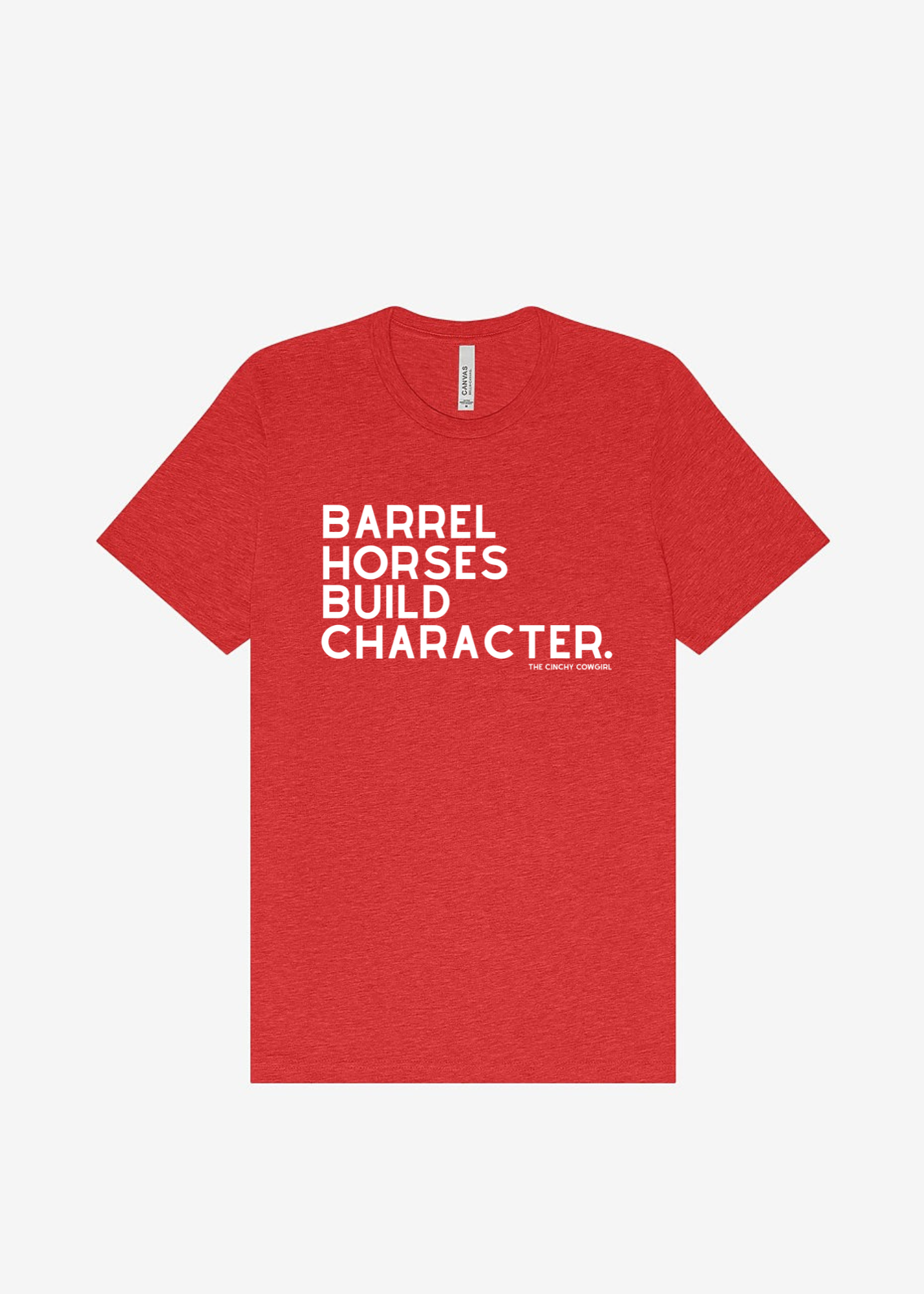 Barrel Horses Build Character Short Sleeve Graphic Tee Short Sleeve Graphic Tee The Cinchy Cowgirl