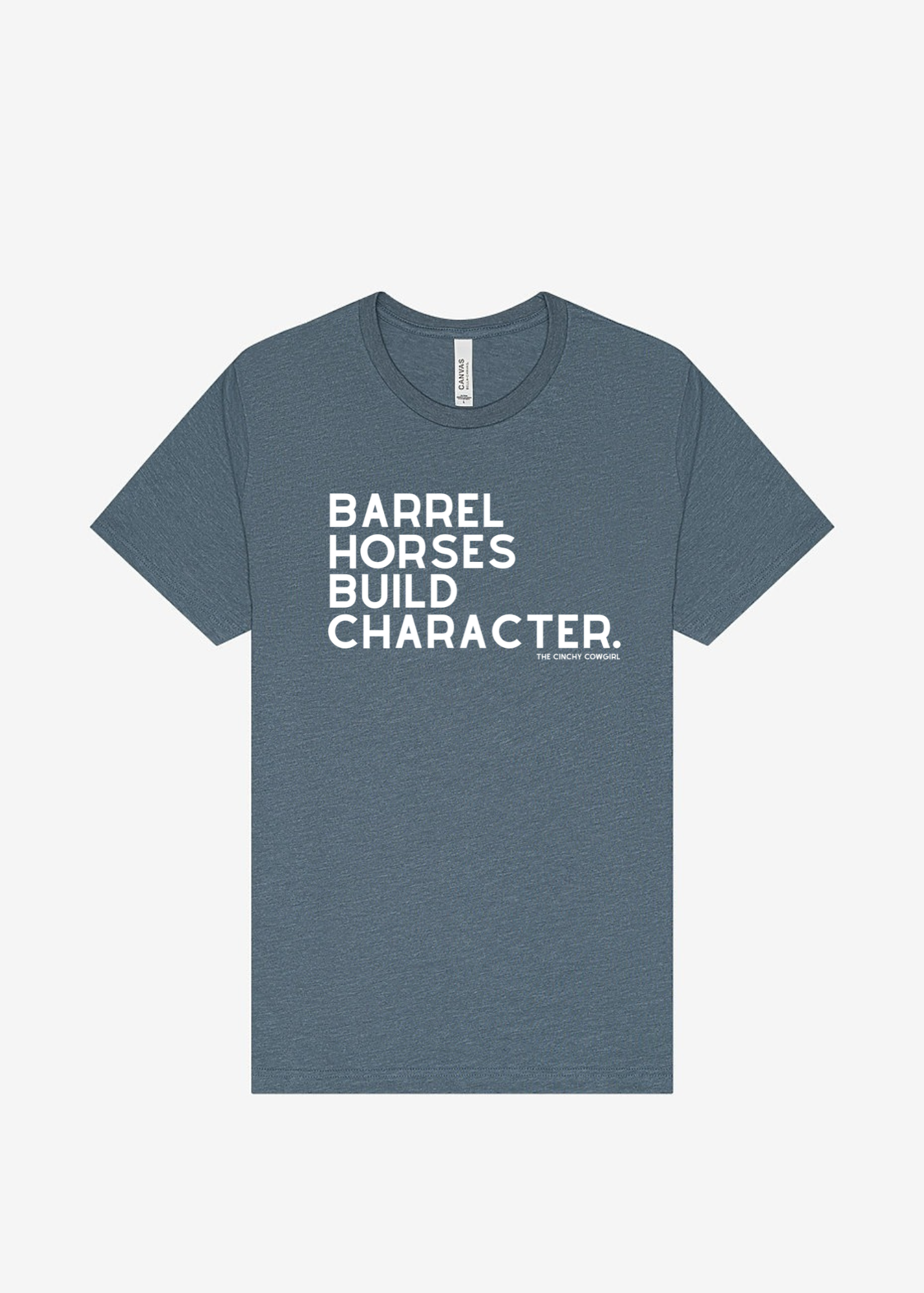 Barrel Horses Build Character Short Sleeve Graphic Tee Short Sleeve Graphic Tee The Cinchy Cowgirl