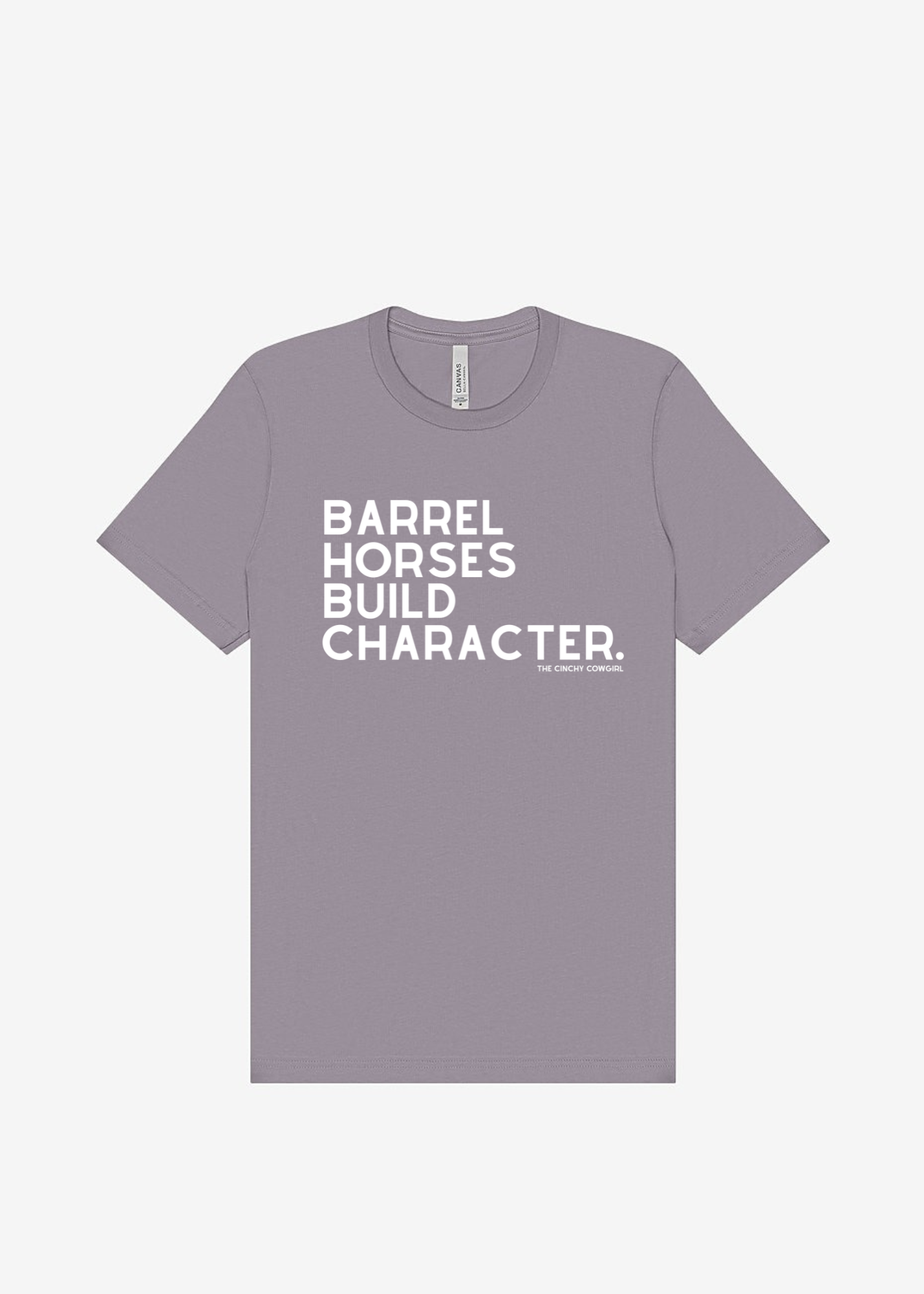 Barrel Horses Build Character Short Sleeve Graphic Tee Short Sleeve Graphic Tee The Cinchy Cowgirl