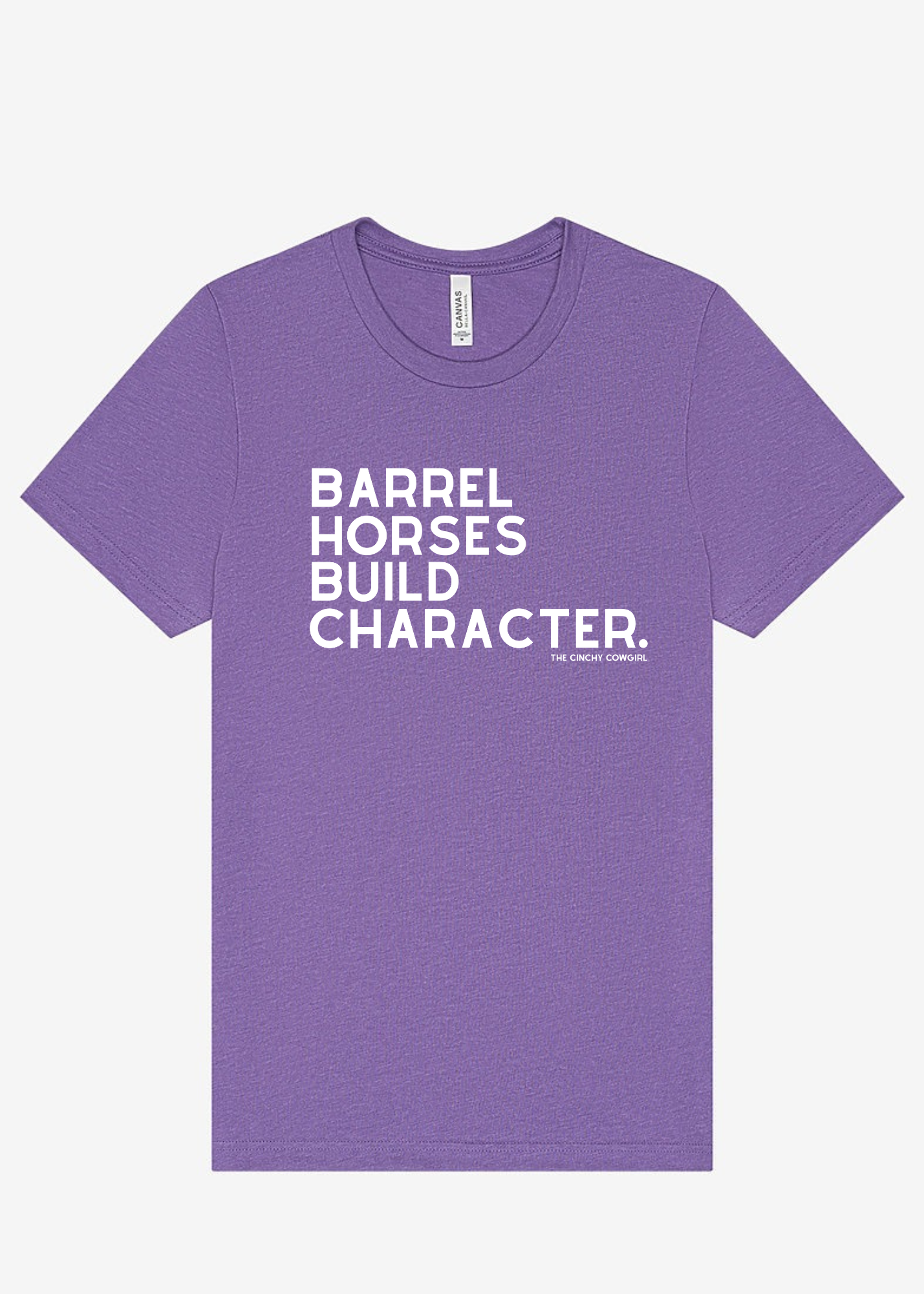Barrel Horses Build Character Short Sleeve Graphic Tee Short Sleeve Graphic Tee The Cinchy Cowgirl