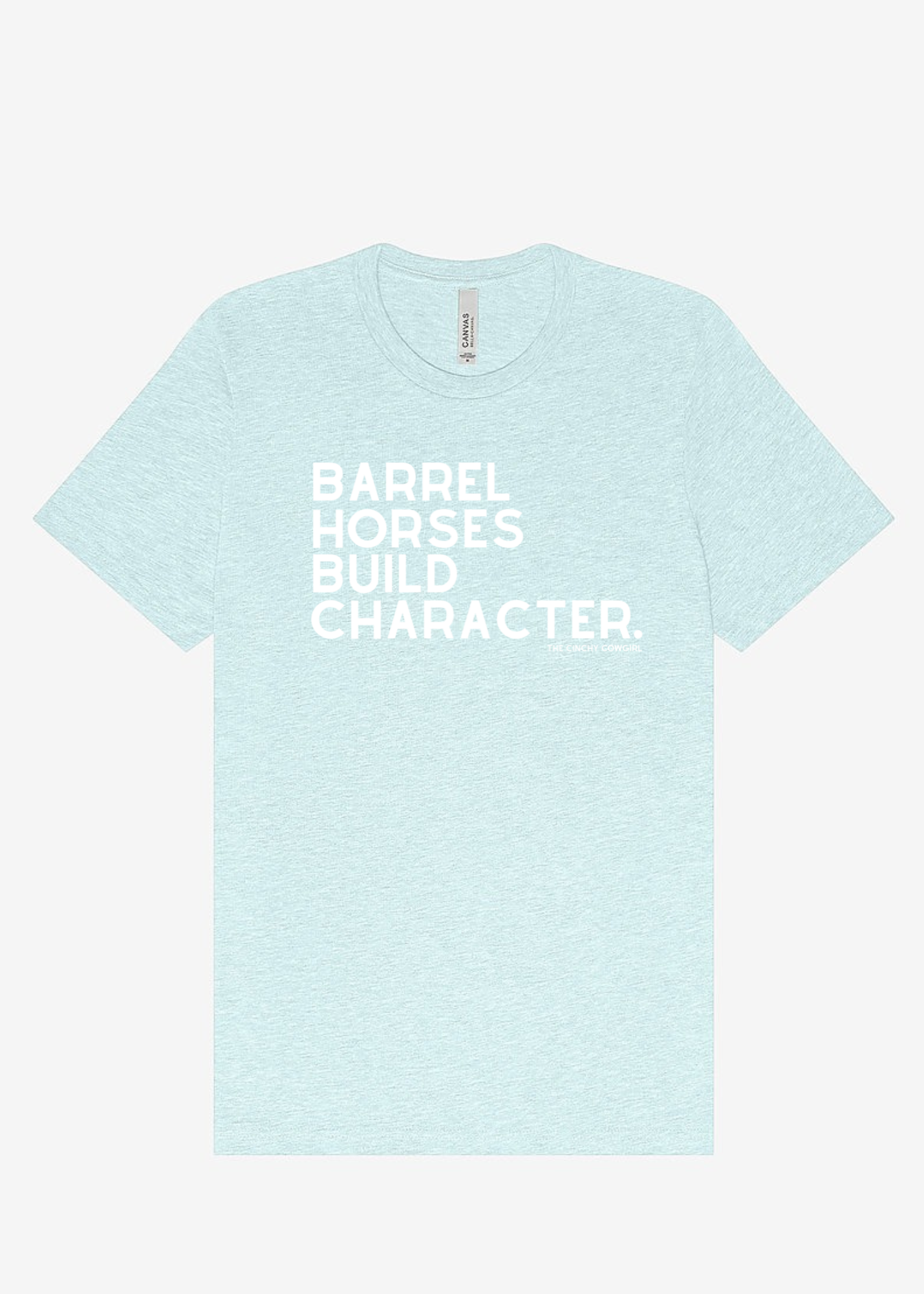 Barrel Horses Build Character Short Sleeve Graphic Tee Short Sleeve Graphic Tee The Cinchy Cowgirl