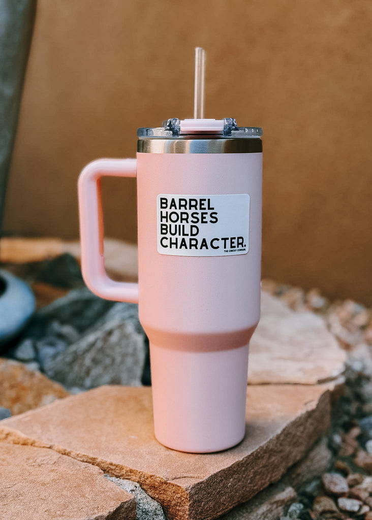 Barrel Horses Build Character Sticker Sticker The Cinchy Cowgirl