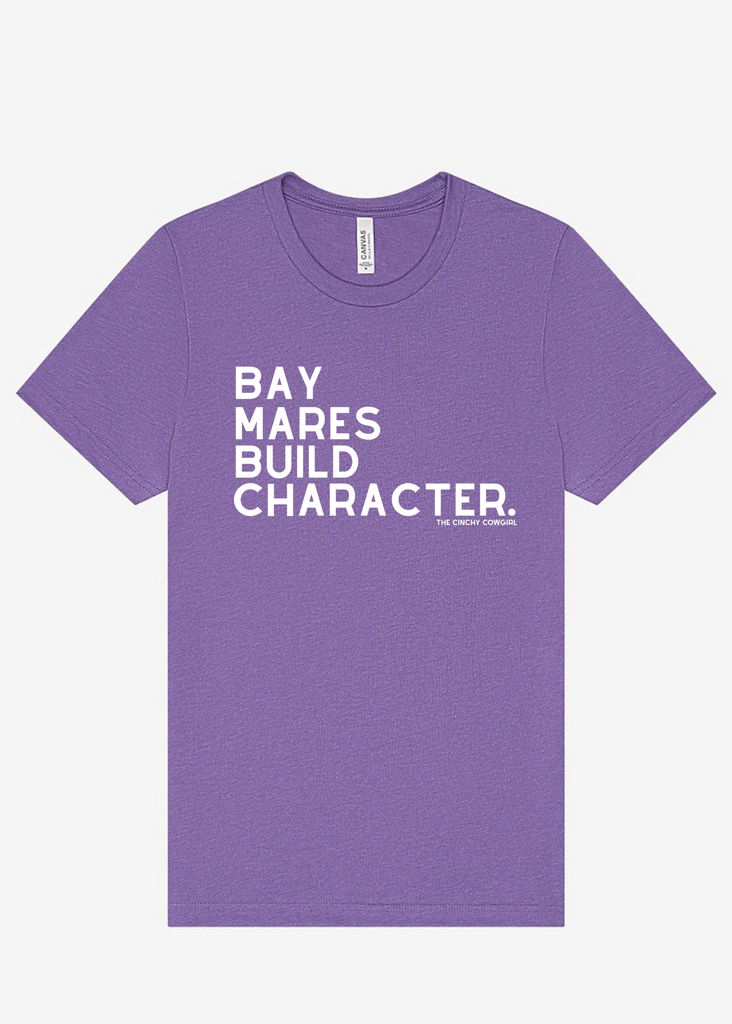 Bay Mares Build Character Short Sleeve Graphic Tee [16 Colors] Short Sleeve Graphic Tee The Cinchy Cowgirl