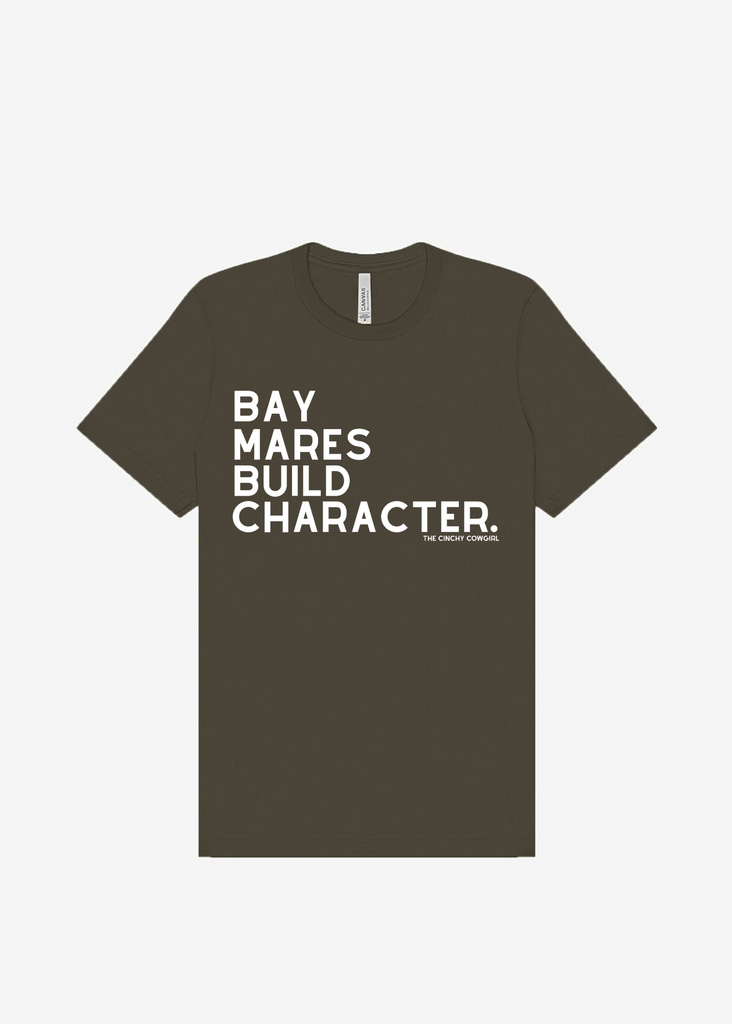 Bay Mares Build Character Short Sleeve Graphic Tee [16 Colors] Short Sleeve Graphic Tee The Cinchy Cowgirl