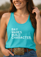 Bay Mares Build Character Racerback Tank graphic tank The Cinchy Cowgirl - Print