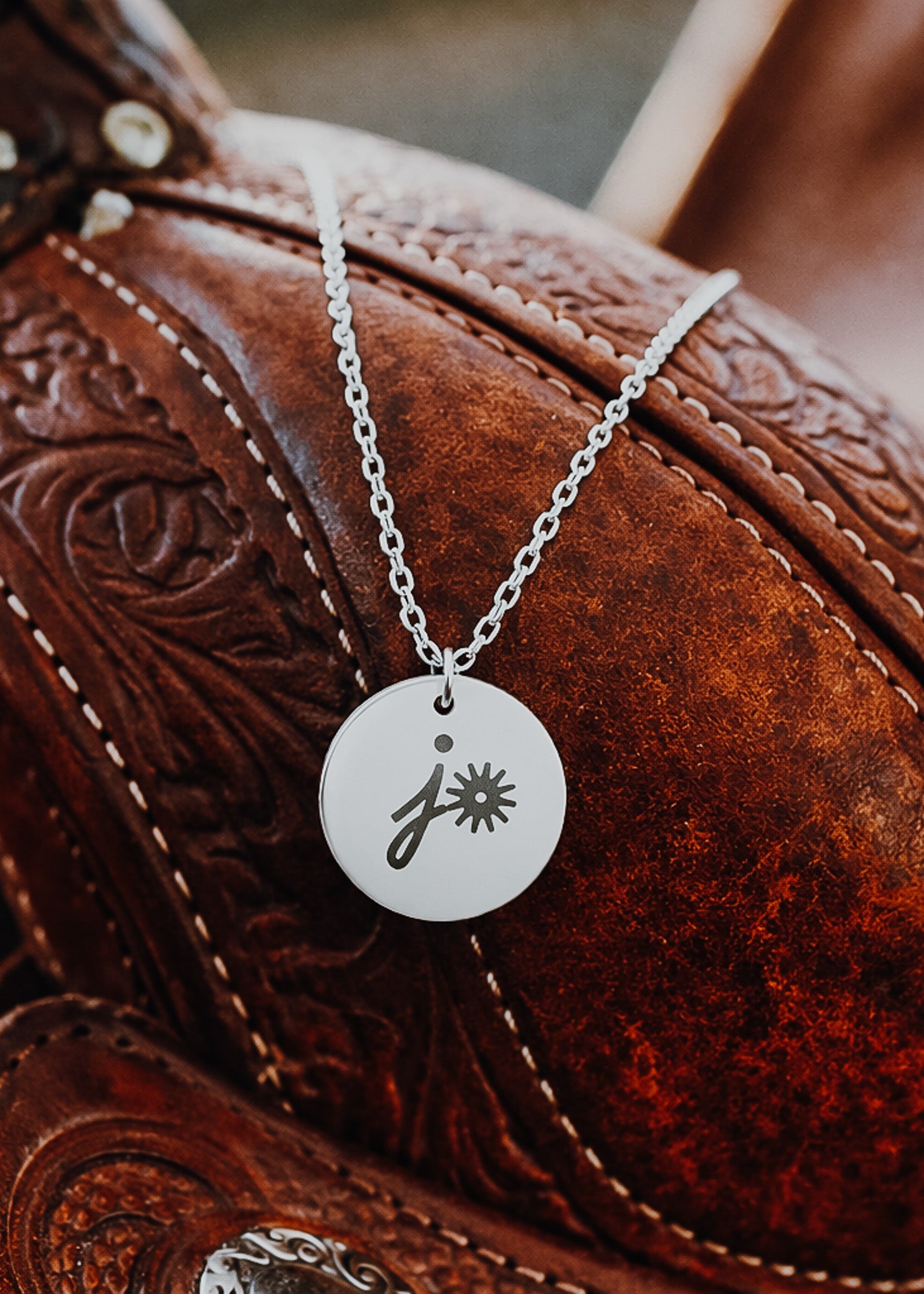 Personalized Cattle Brand Necklace Personalized Necklace The Cinchy Cowgirl - Print