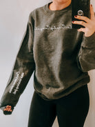 Can't Throw Stones Fleece Pullover Graphic Sweatshirt The Cinchy Cowgirl   