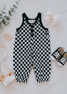 Checkered Girls Romper Baby Outfit ladysworld