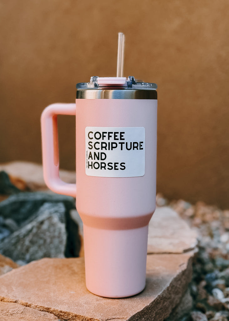 Coffee Scripture Horses Sticker Sticker The Cinchy Cowgirl