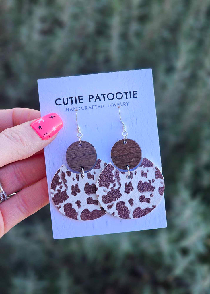 Cowprint Handcrafted Earrings earrings Cutie Patootie   