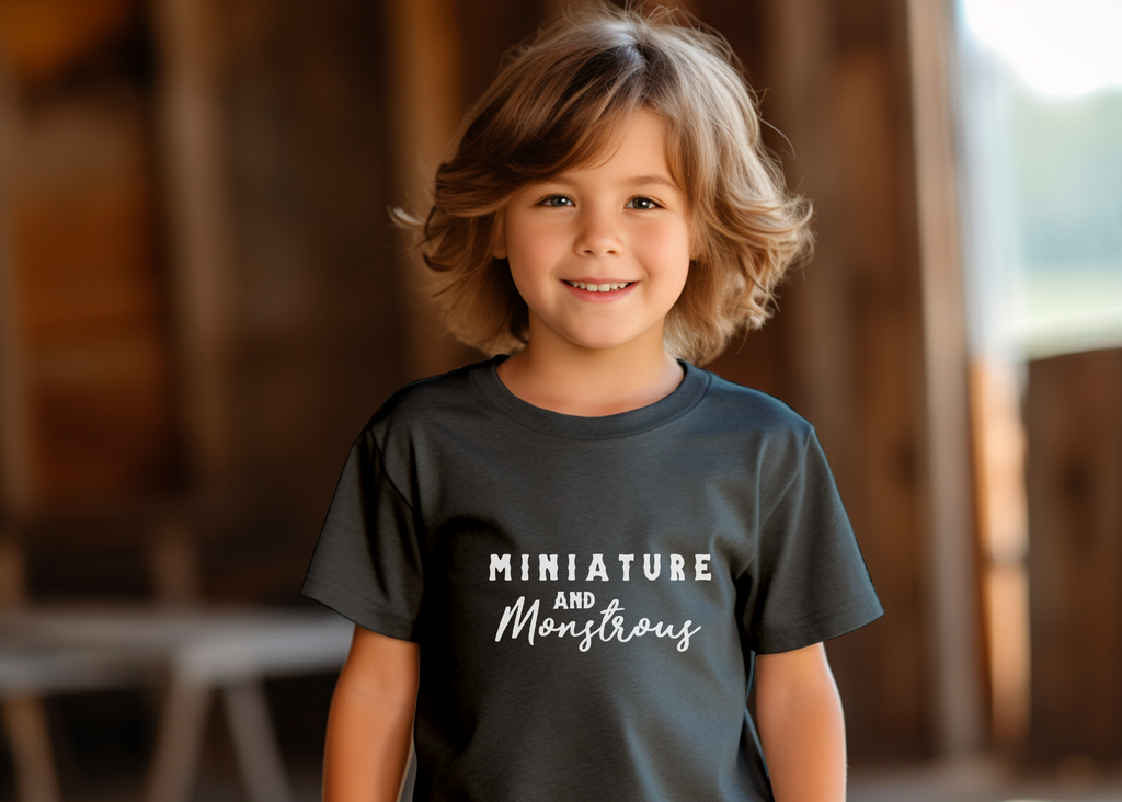 Miniature & Monstrous Youth Tee Dark Grey
