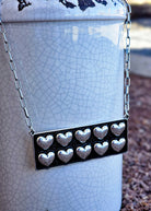 Heart Bubble Plate Necklace Necklace Blue Tortoise