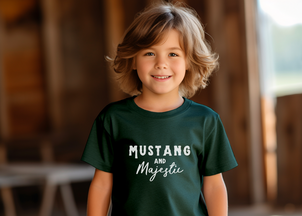 Mustang & Majestic Youth Tee Forest