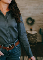 Psalm 62:2 Long Sleeve Button Down Shirt long sleeve button down - faith based The Cinchy Cowgirl