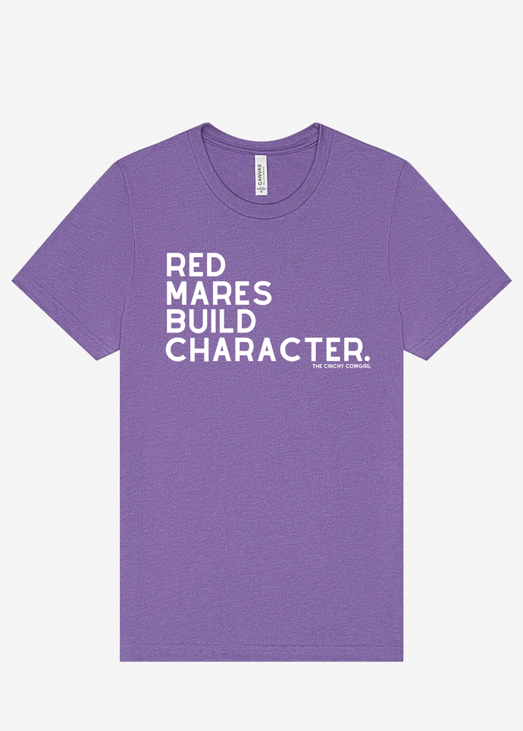 Red Mares Build Character Short Sleeve Graphic Tee [16 Colors] Short Sleeve Graphic Tee The Cinchy Cowgirl