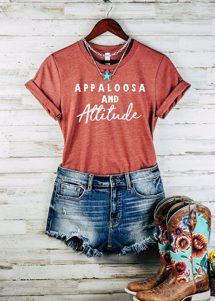 Heather Clay Appaloosa & Attitude Tee Horse Color Shirt Printify XS  