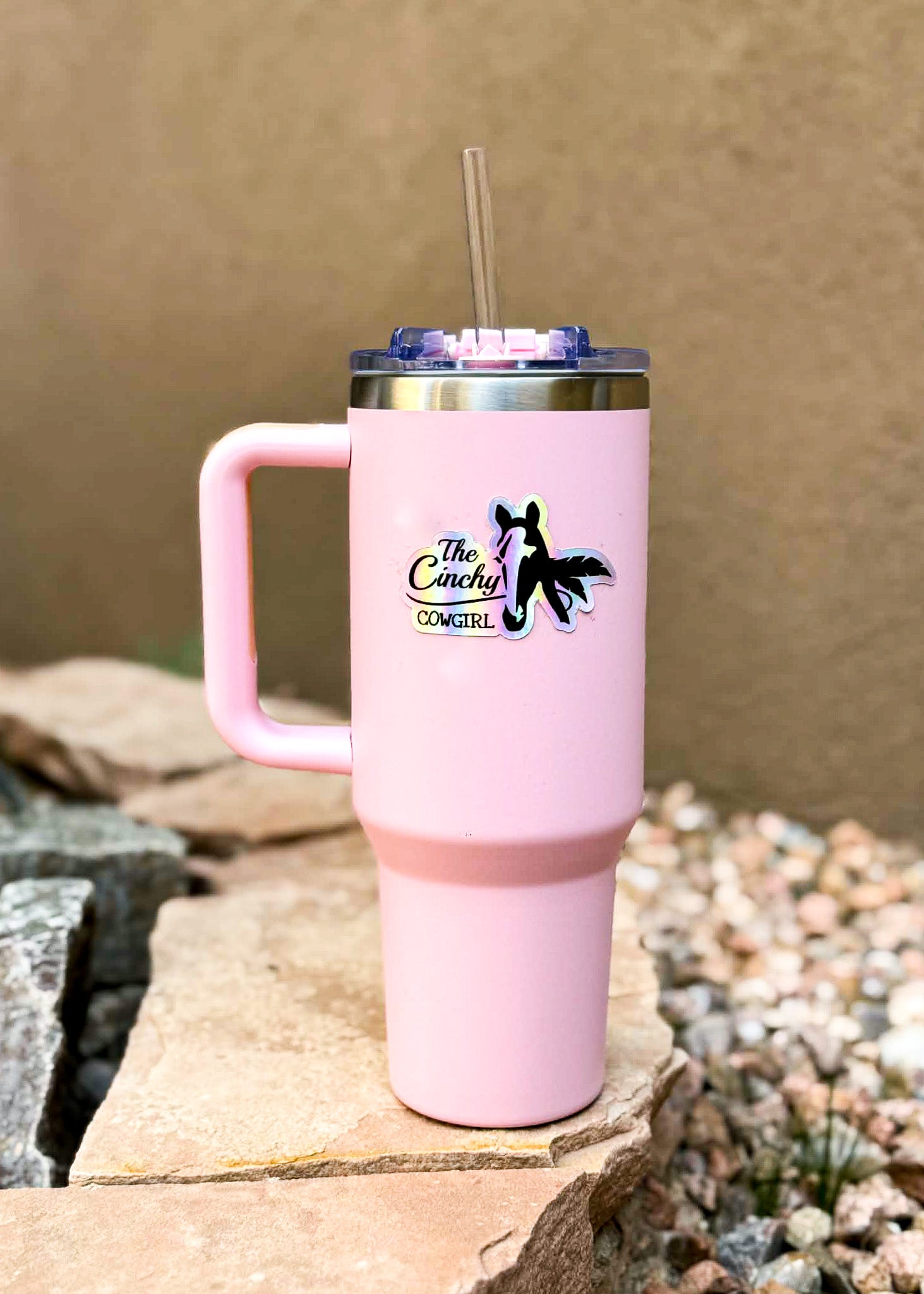 Holographic The Cinchy Cowgirl Logo Sticker Sticker The Cinchy Cowgirl