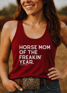 Horse Mom of the Freakin' Year Tank Top graphic tank The Cinchy Cowgirl - Print