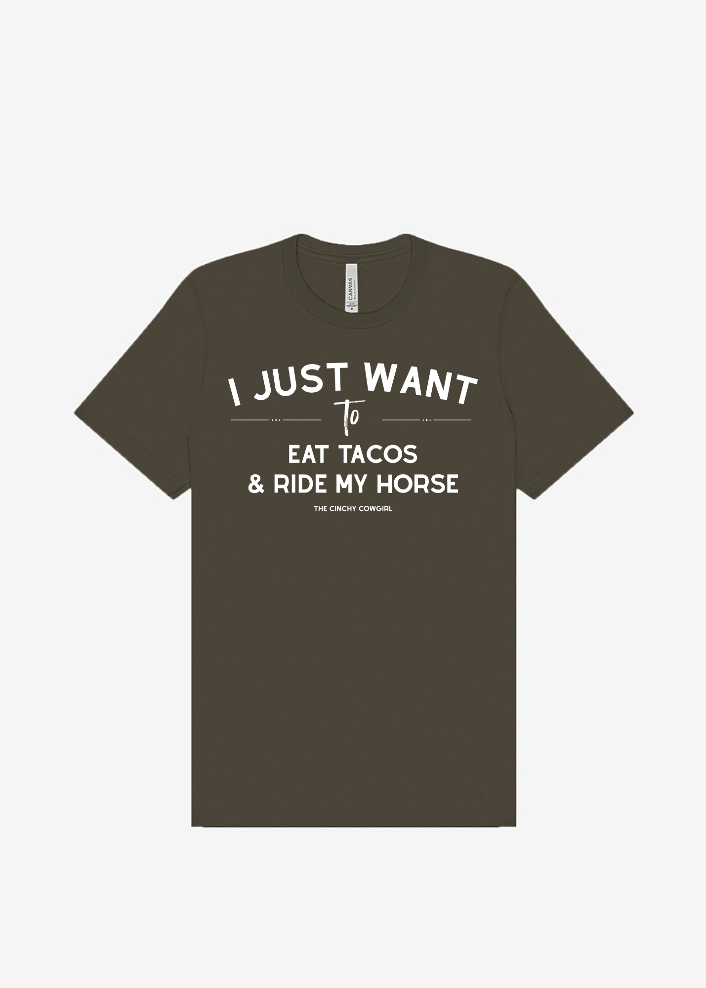 I Just Want To Eat Tacos & Ride My Horse Graphic Tee Short Sleeve Graphic Tee The Cinchy Cowgirl
