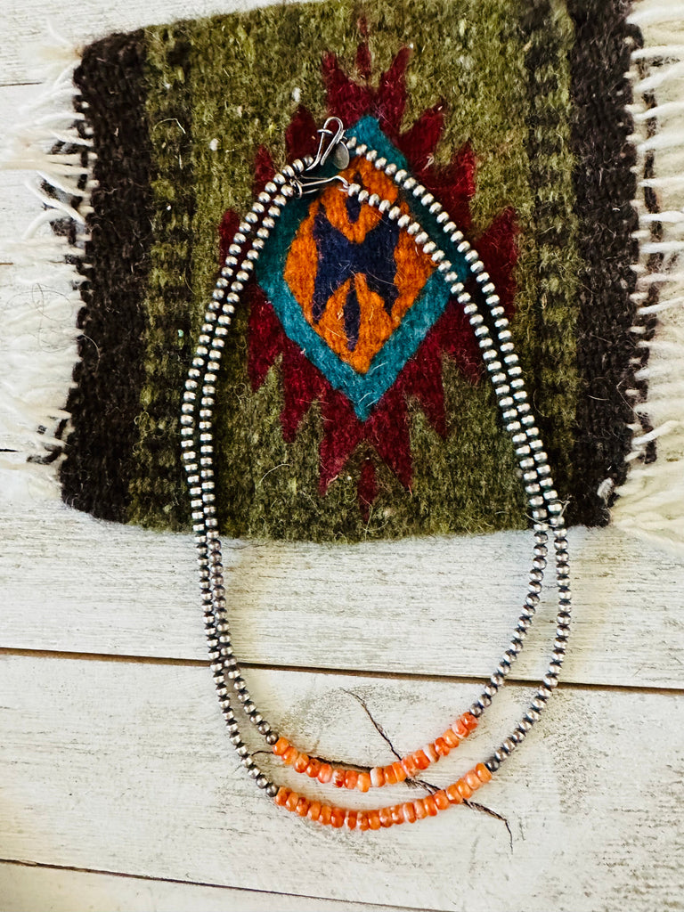 Desert Sunrise Navajo Pearl Beaded Necklace NT jewelry Nizhoni Traders LLC   