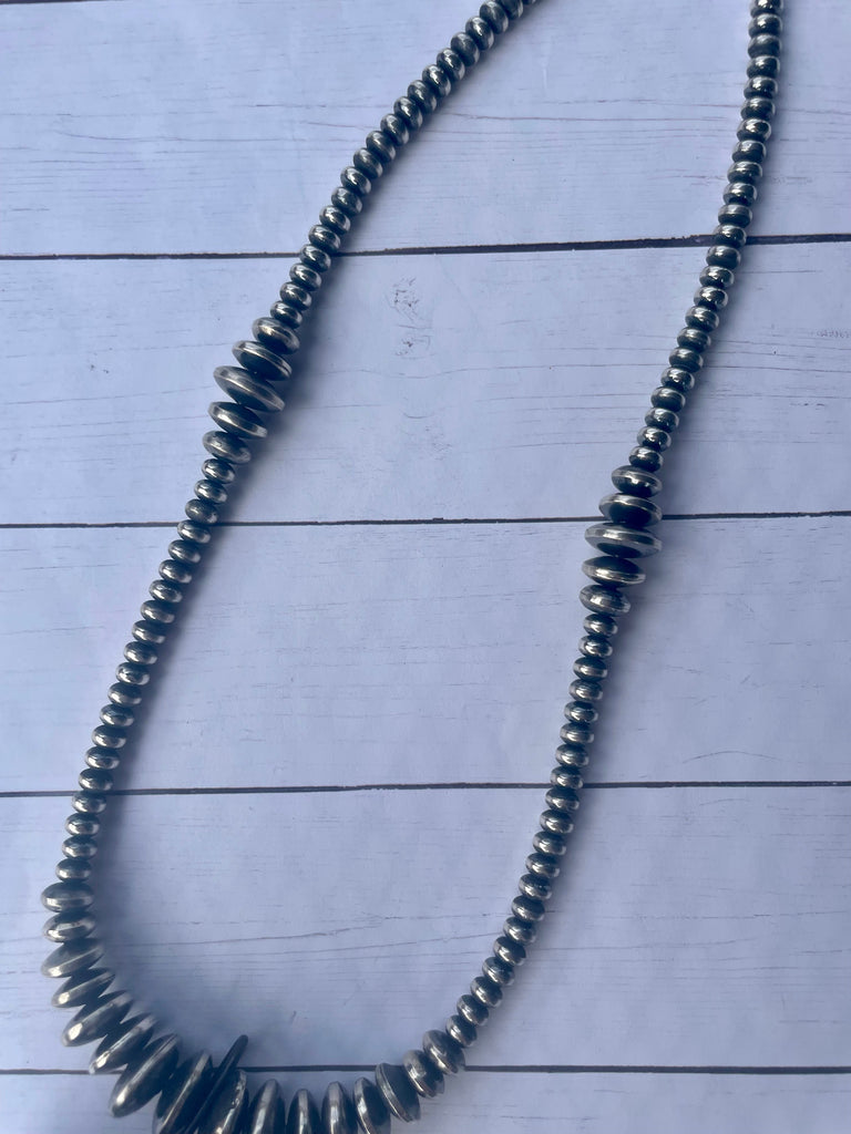 5mm-10mm Navajo Pearl & Pendant Beaded Necklace NT jewelry Nizhoni Traders LLC   