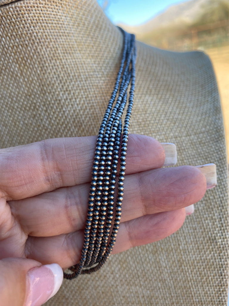 14" Navajo Pearl 2mm Necklace NT jewelry Nizhoni Traders LLC   