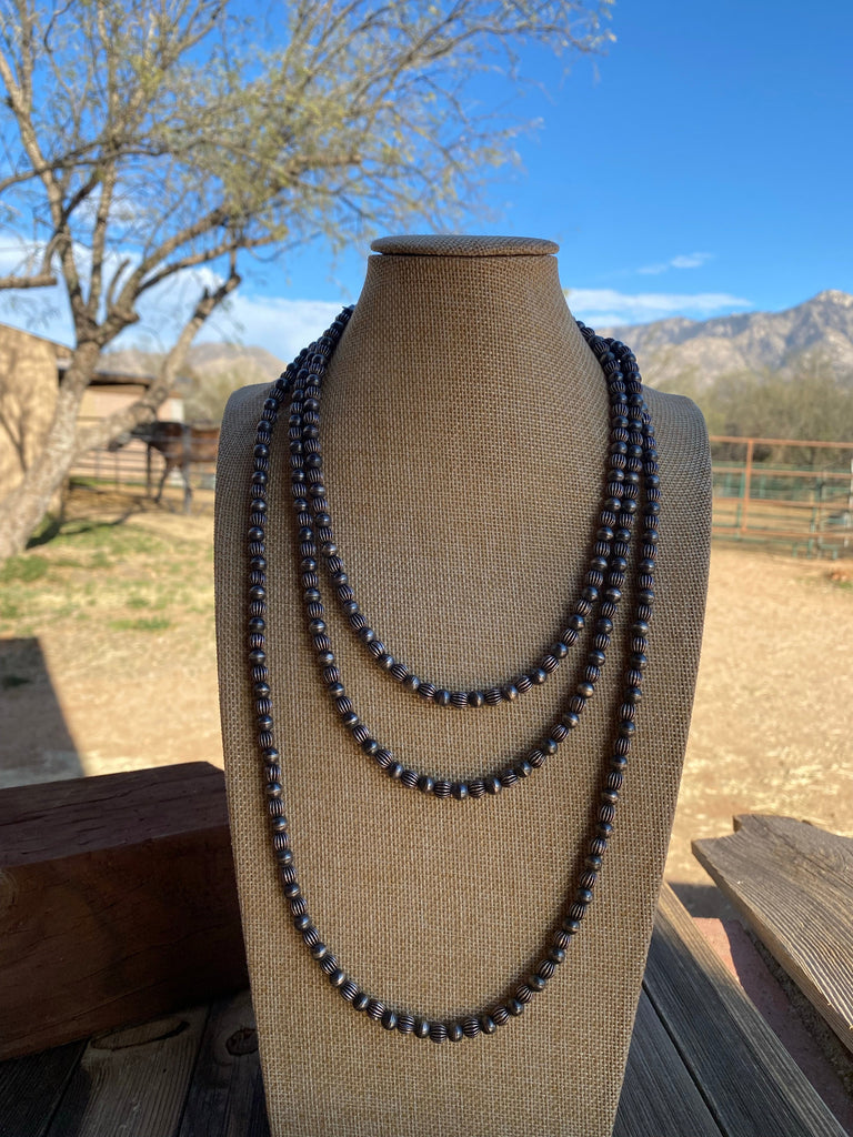 6mm Custom Navajo Pearl Necklace NT jewelry Nizhoni Traders LLC   