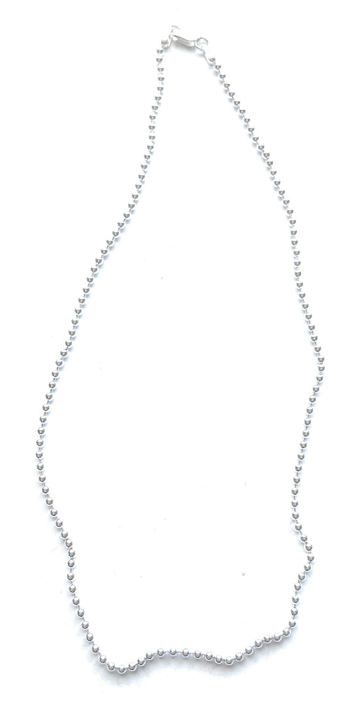 16" 3mm Sterling Silver Pearl Necklace NT jewelry Nizhoni Traders LLC   