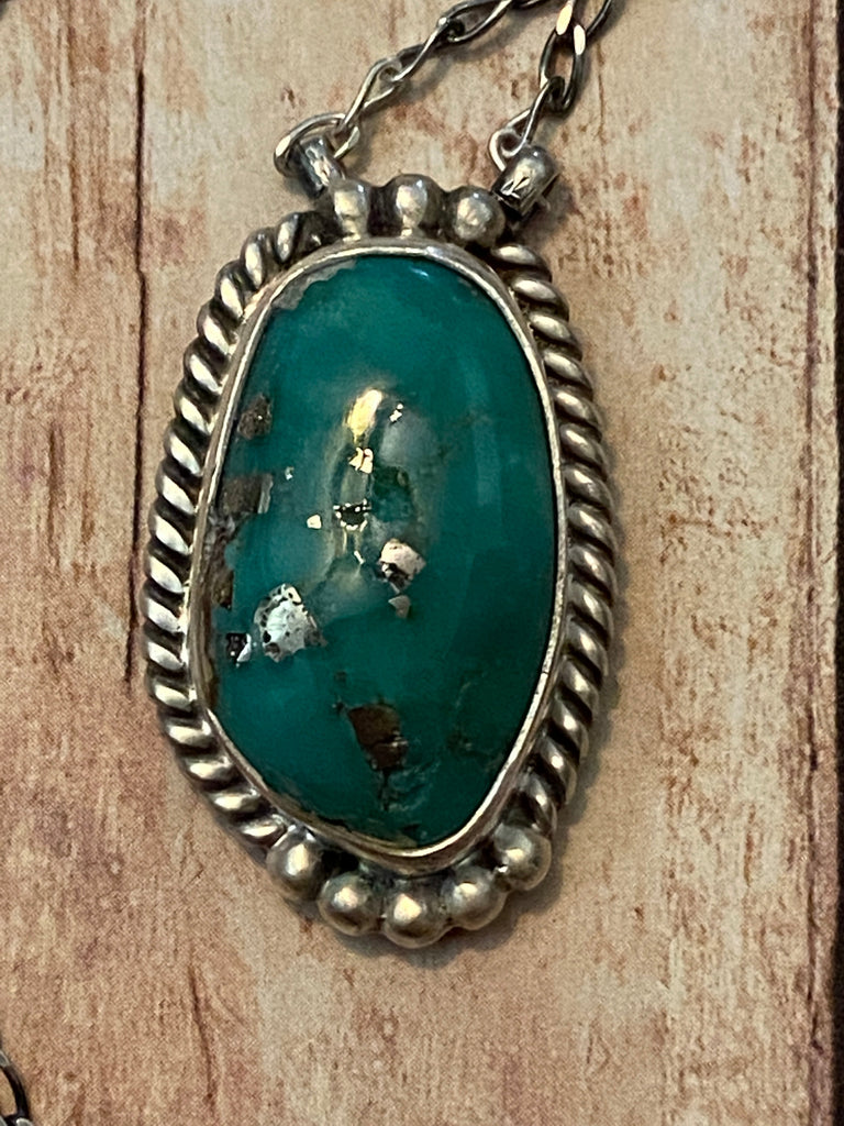 Turquoise Stone Necklace NT jewelry Nizhoni Traders LLC   