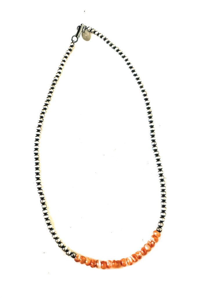 Desert Sunrise Navajo Pearl Beaded Necklace NT jewelry Nizhoni Traders LLC   