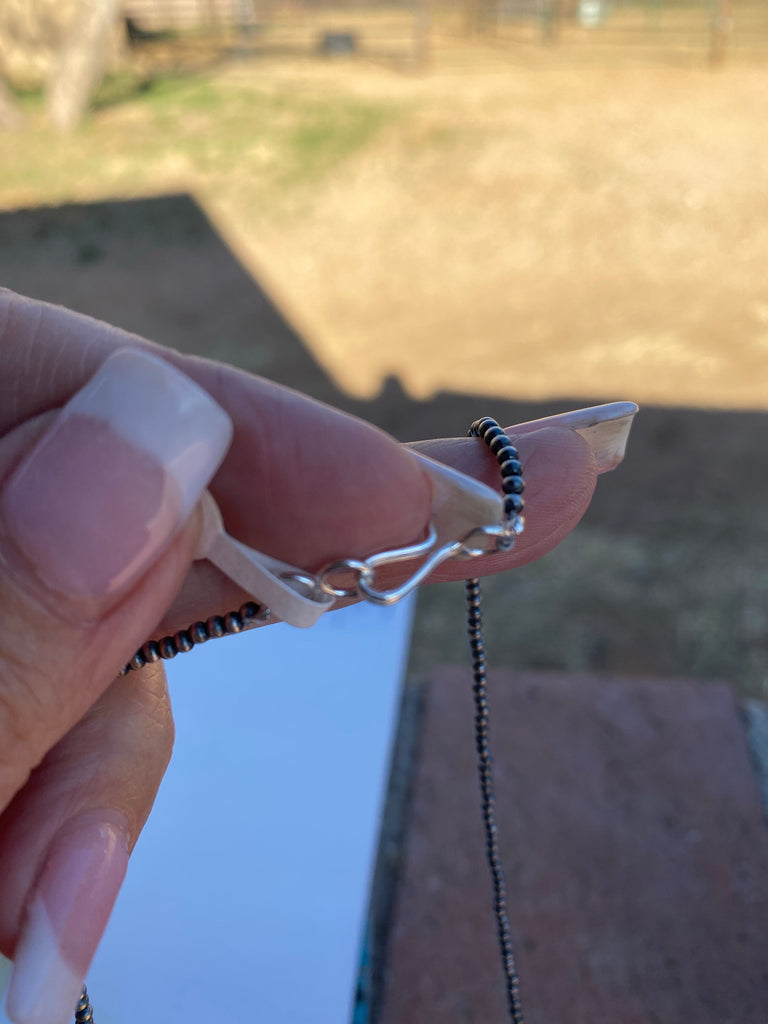14" Navajo Pearl 2mm Necklace NT jewelry Nizhoni Traders LLC   
