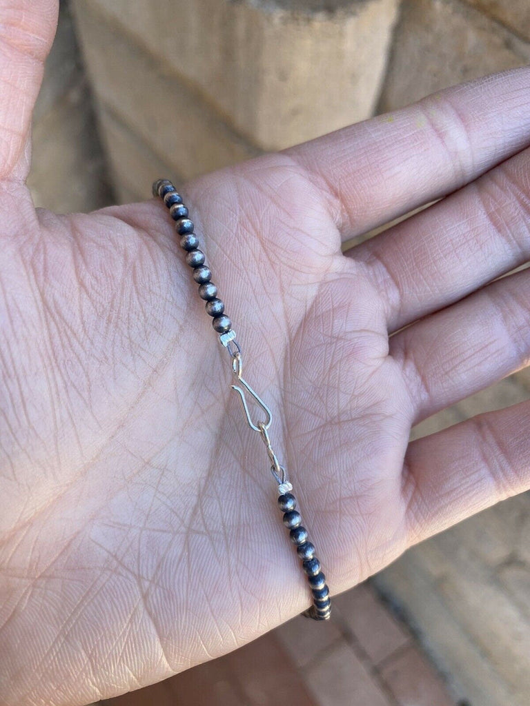 3mm Navajo Pearl Beaded Necklace NT jewelry Nizhoni Traders LLC   