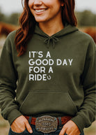 It's A Good Day For A Ride Hoodie Hoodie The Cinchy Cowgirl - Print
