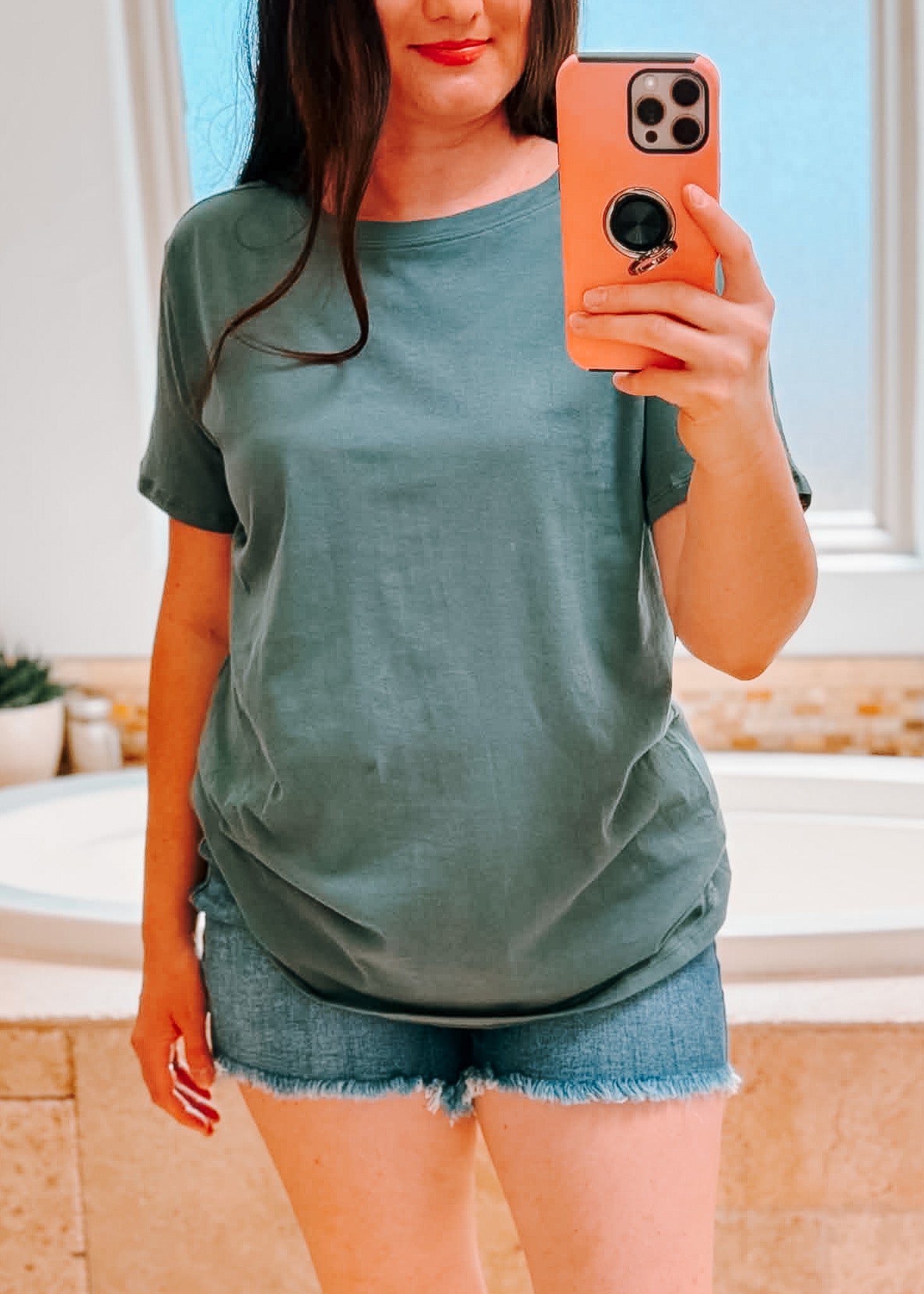 Jade Boyfriend Cotton Round Neck Short Sleeve boyfriend short sleeve top zenana