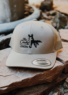Khaki & Black The Cinchy Cowgirl Trucker Hat Embroidered TCC Hat The Cinchy Cowgirl