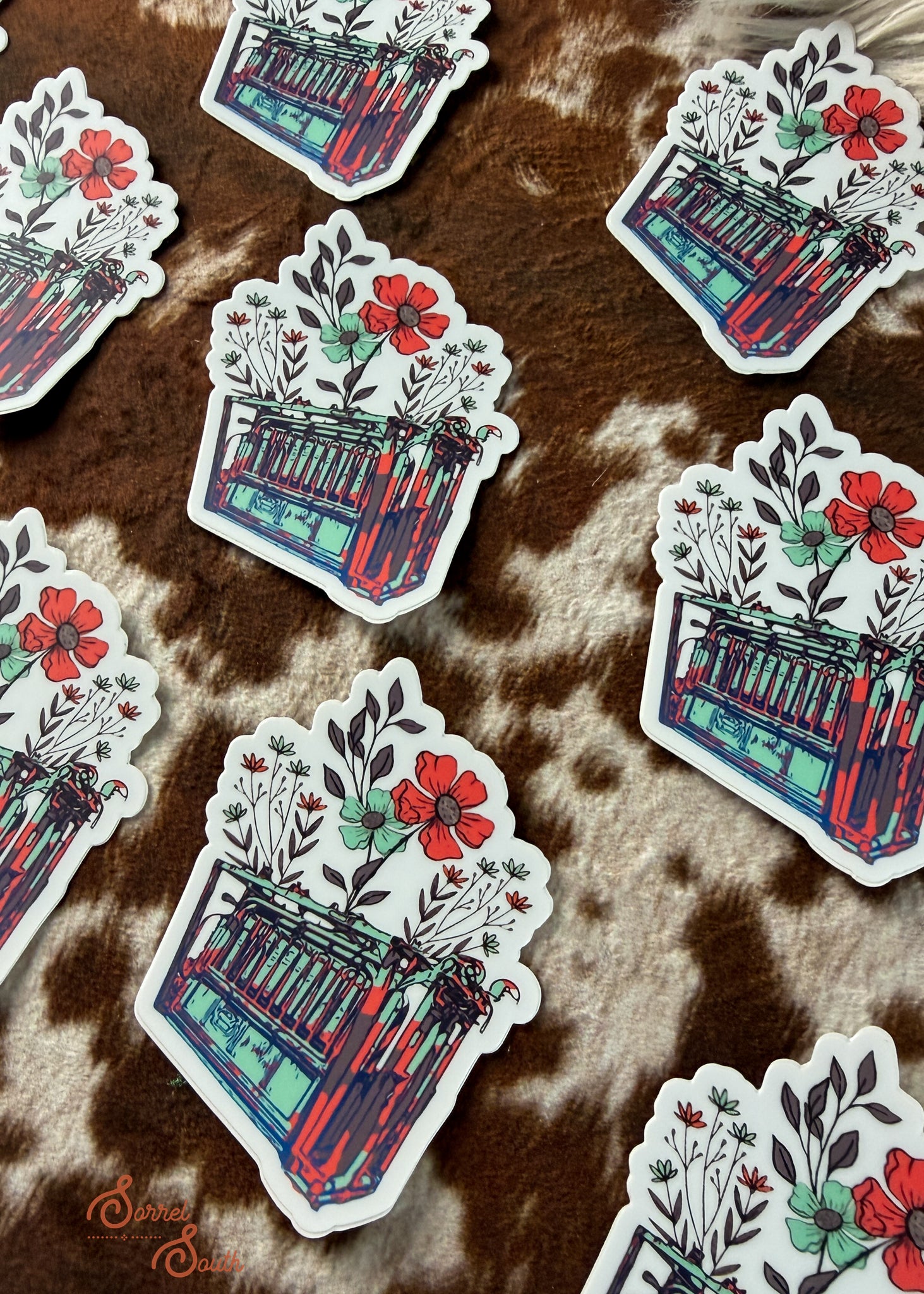 Floral Chute Sticker stickers The Cinchy Cowgirl