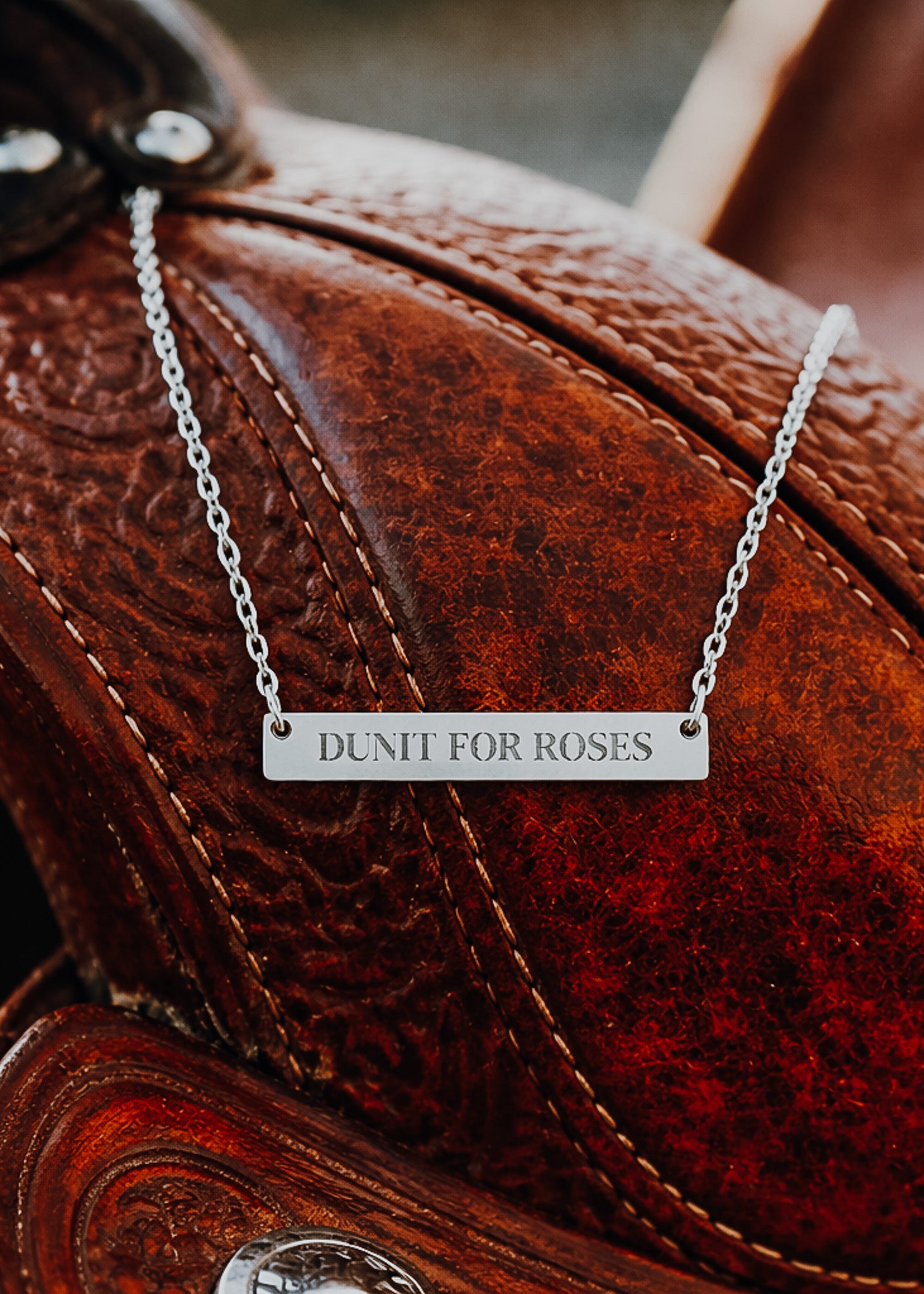 Personalized Horse Name Bar Necklace Accessories The Cinchy Cowgirl - Print