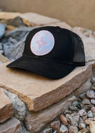 Pink The Cinchy Cowgirl Circle Logo Trucker Hat Patch TCC Hat The Cinchy Cowgirl Black