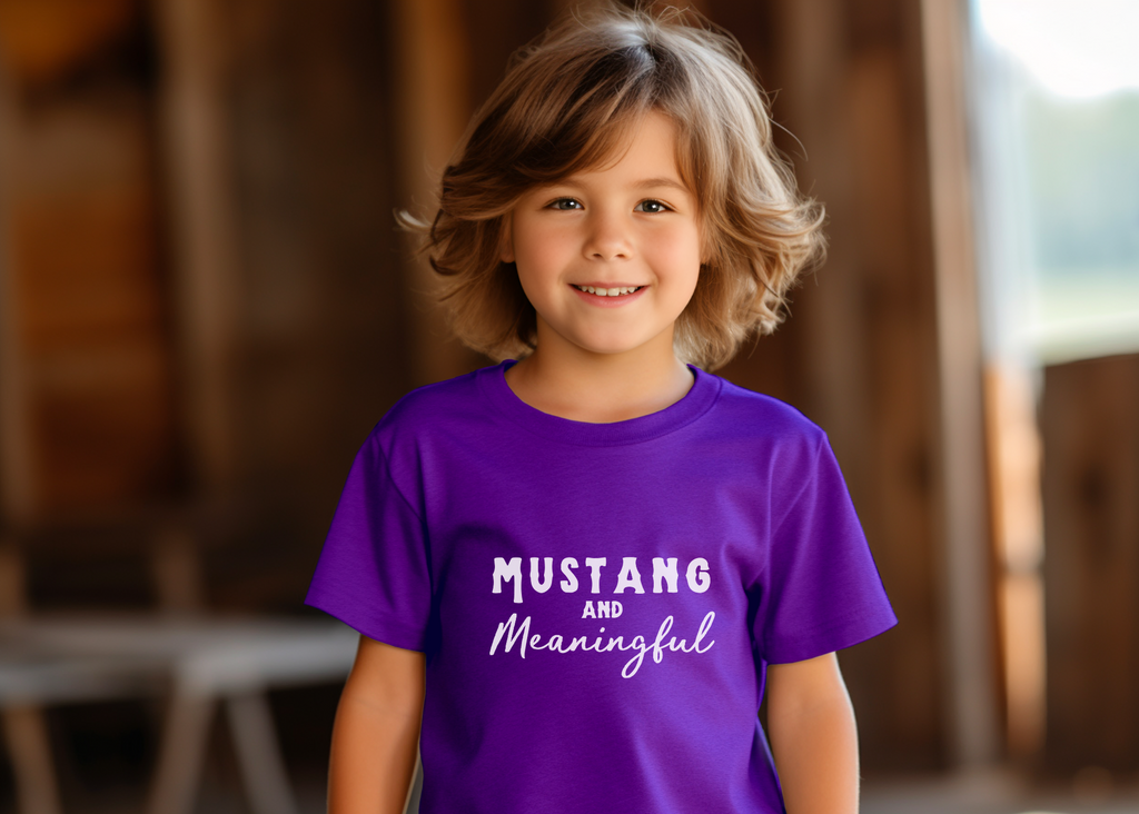 Mustang & Meaningful Youth Tee Purple