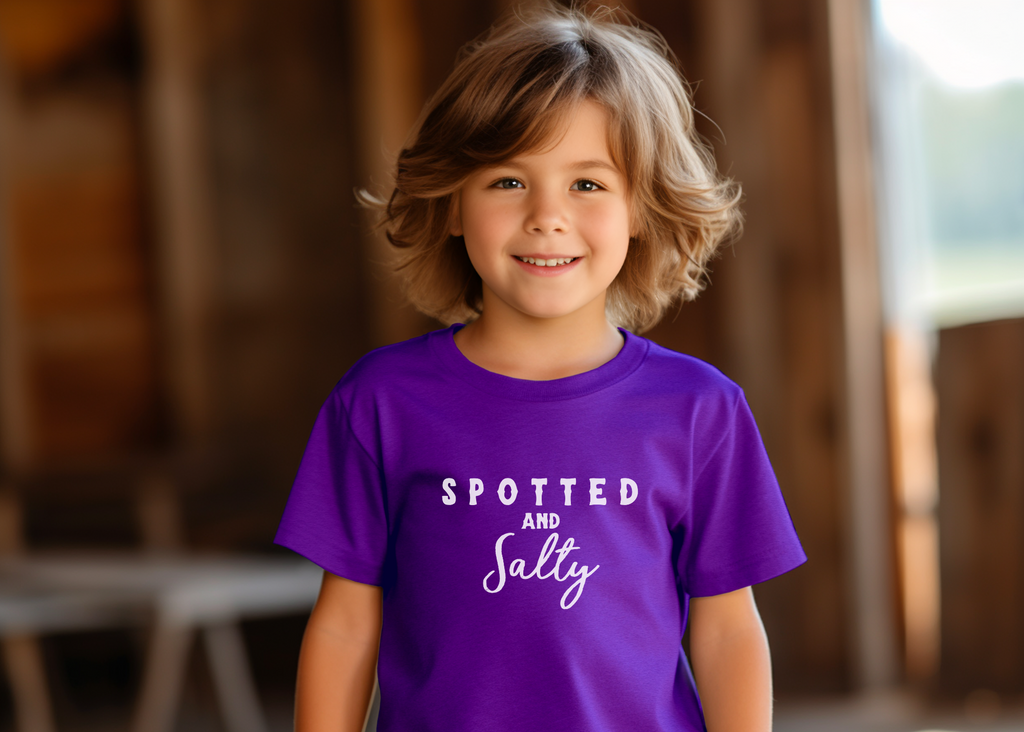 Spotted & Salty Youth Tee Purple
