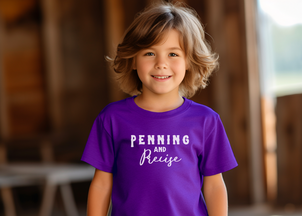 Penning & Precise Youth tee Purple