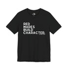 Red Mares Build Character Short Sleeve Tee Graphic Tee The Cinchy Cowgirl - Print Black XS