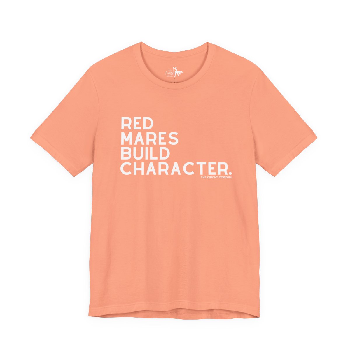 Red Mares Build Character Short Sleeve Tee Graphic Tee The Cinchy Cowgirl - Print Sunset XS