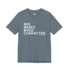 Red Mares Build Character Short Sleeve Tee Graphic Tee The Cinchy Cowgirl - Print Heather Slate XS