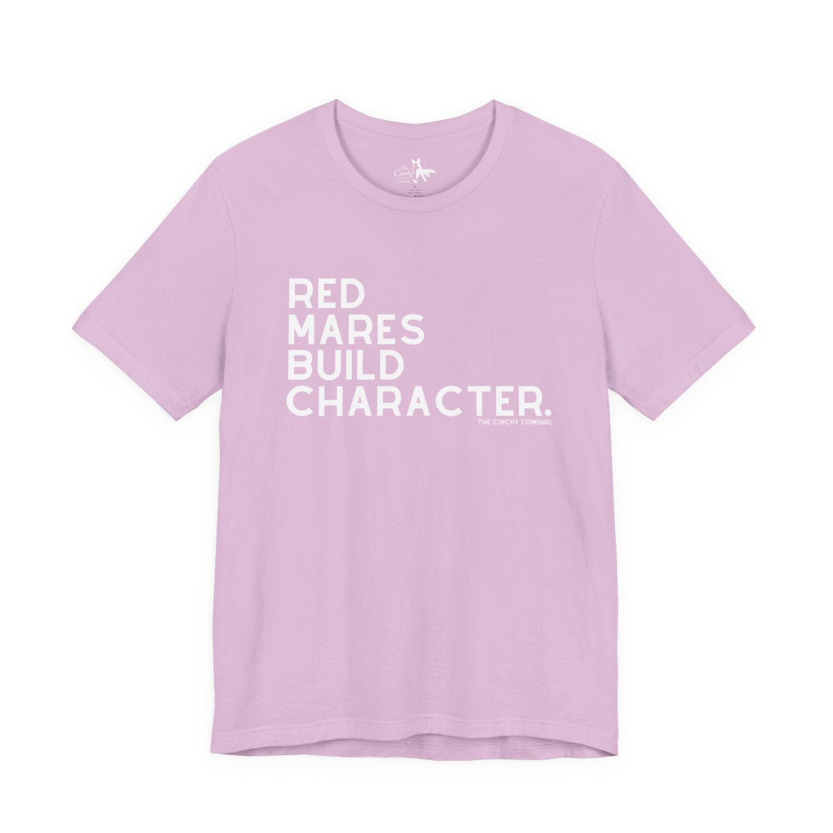 Red Mares Build Character Short Sleeve Tee Graphic Tee The Cinchy Cowgirl - Print Lilac XS