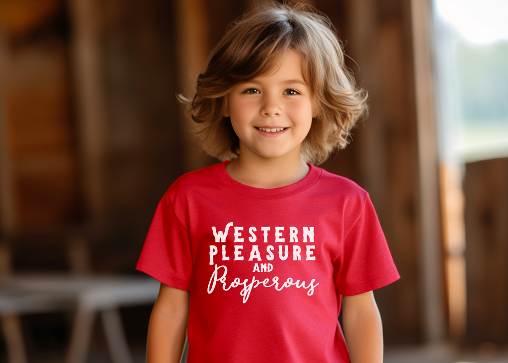 Western Pleasure & Prosperous Youth Tee Red